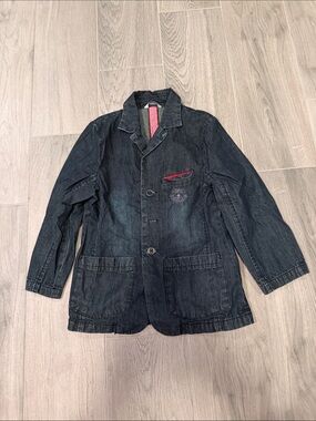3 Pommes Girls Dark Wash Jean Jacket Size 5